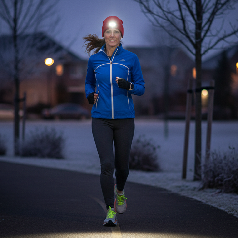 Rechargeable LED Headlamp Beanie – 150 Lumens, USB-C