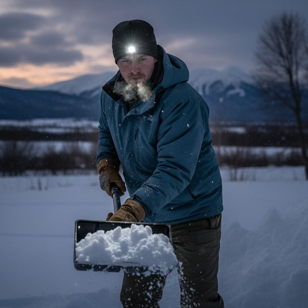 Rechargeable LED Headlamp Beanie – 150 Lumens, USB-C