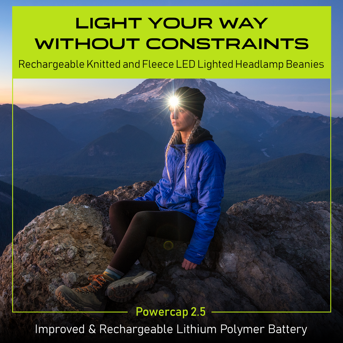 Rechargeable LED Headlamp Beanie – 150 Lumens, USB-C