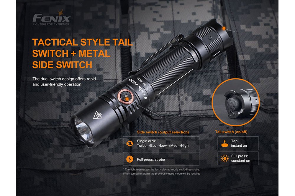 Fenix PD35 V3.0 Flashlight – 1700 Lumens, USB-C Rechargeable