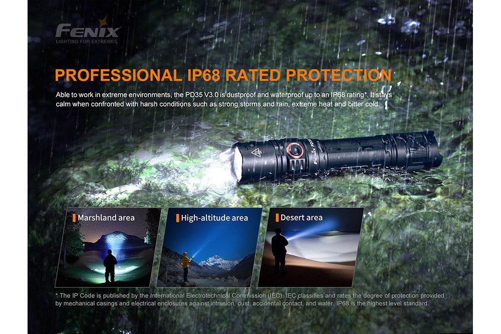 Fenix PD35 V3.0 Flashlight – 1700 Lumens, USB-C Rechargeable