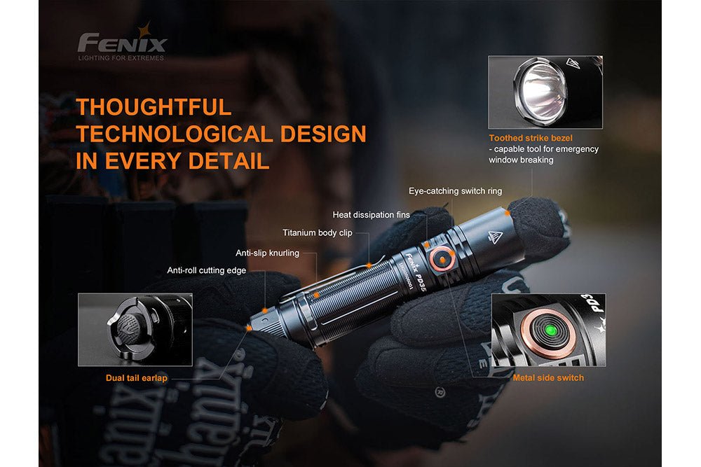 Fenix PD35 V3.0 Flashlight – 1700 Lumens, USB-C Rechargeable