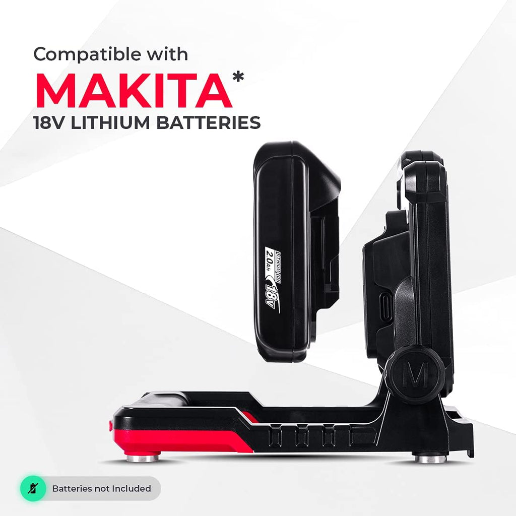 LED Work Flood Light for Makita 18V Batteries – 120 LEDs, USB Charging