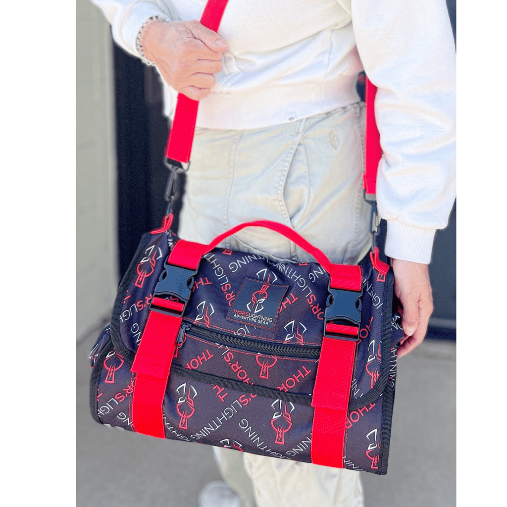 Heavy Duty Roll-Up Tool Bag – Removable Labeled Pouches